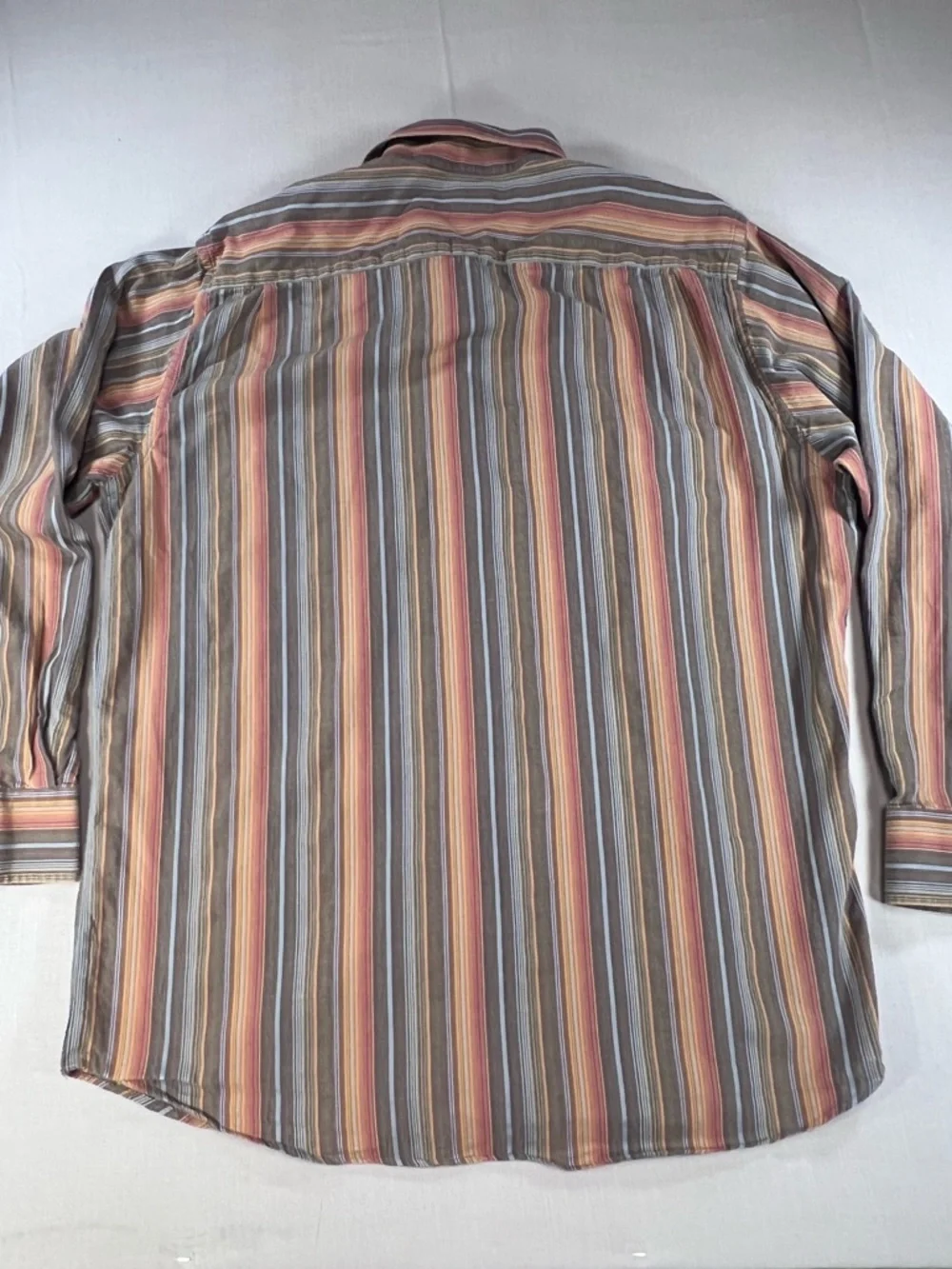 Banana Republic Men’s L Multi Stripe Long Sleeve Button Down 100% Cotton Shirt